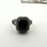 Handcrafted Turkish 925 Sterling Silver Black Onyx Jewelry Set for Women