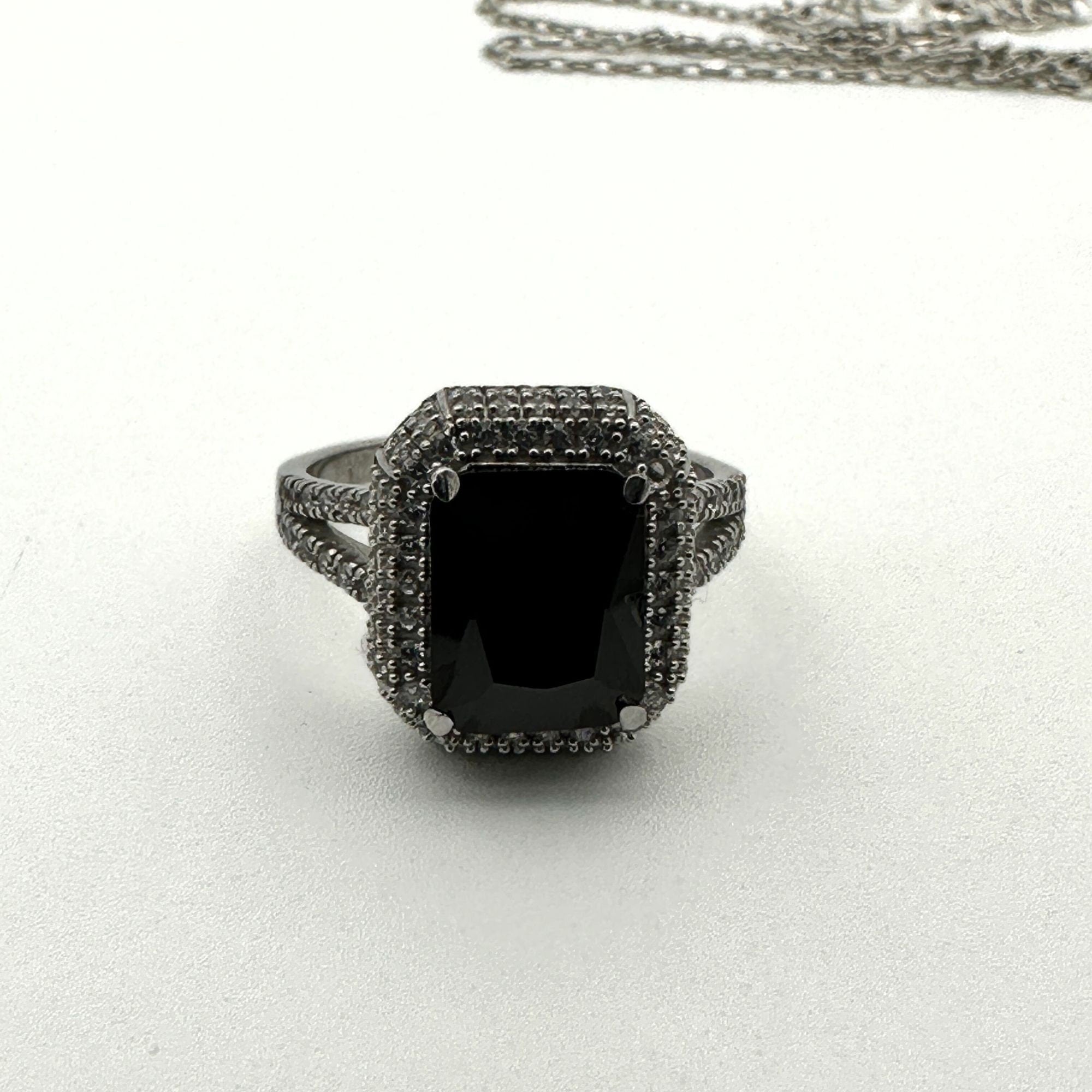 Handcrafted Turkish 925 Sterling Silver Black Onyx Jewelry Set for Women