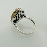 خاتم تركي أنيق مصنوع يدويًا من الفضة الإسترلينية 925 بحجر السترين للنساء - هدية مثالية لها