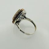 خاتم قلب من الفيروز المائي الفضي الإسترليني 925 اليدوي التركي - هدية رائعة للنساء