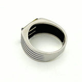 خاتم رجالي مصنوع يدويًا من الفضة الإسترلينية بحجر السترين - مجوهرات تركية حجر كريم بسيطة