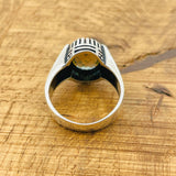 Handcrafted 925 Sterling Silver Ottoman Men's Ring with Color-Changing Zultanite Stone