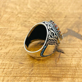 Handcrafted Ottoman Men's Ring with Color-Changing Zultanite Stone | Authentic 925 Sterling Silver