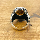 Handcrafted 925 Sterling Silver Ottoman Men's Ring | Color-Changing Zultanite Gemstone