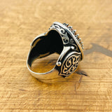 Handcrafted 925 Sterling Silver Ottoman Men's Ring | Color-Changing Zultanite Gemstone