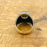 Color-Changing Zultanite Sterling Silver Men's Ring - Ottoman Style Handcrafted Luxury Jewelry