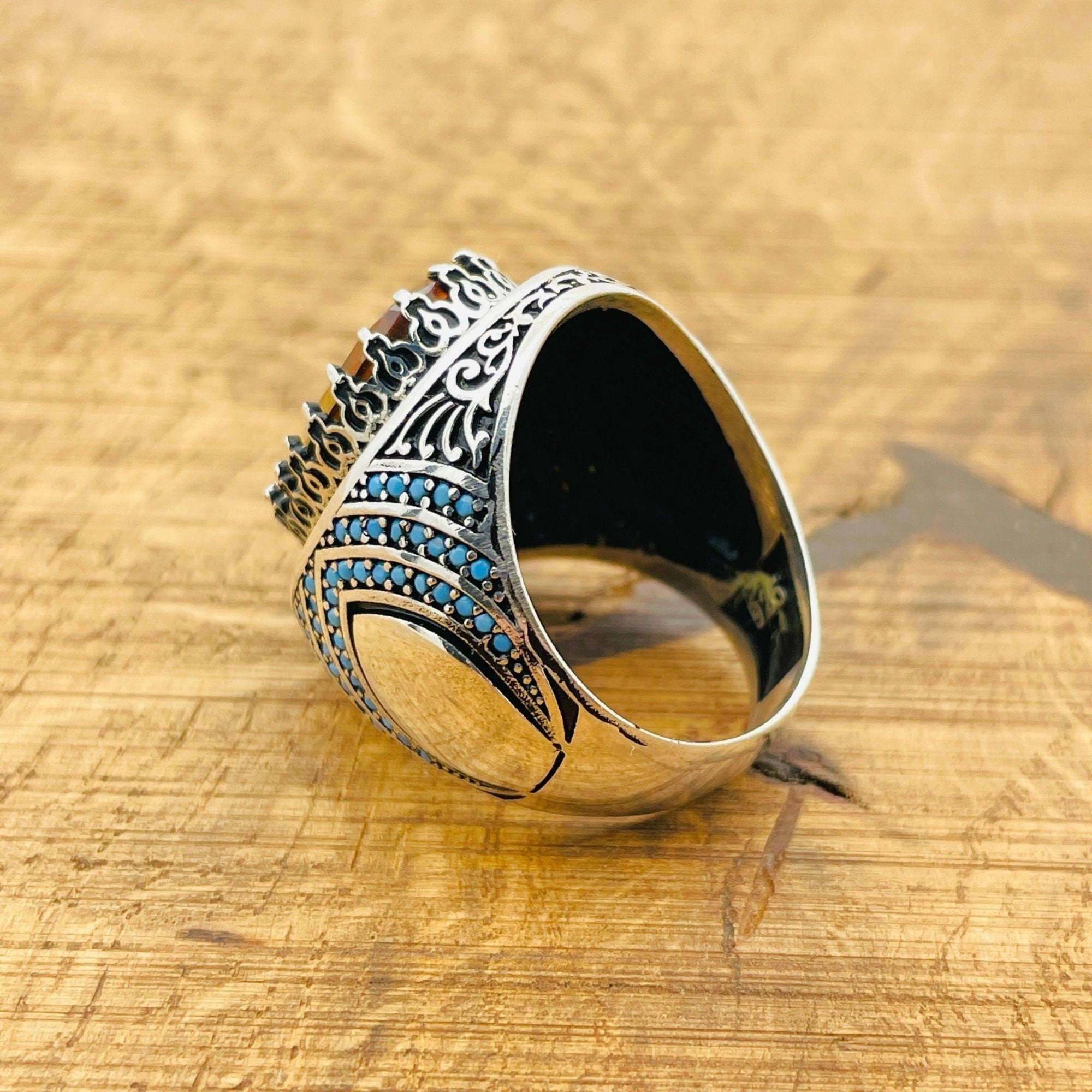 Handcrafted Ottoman Sterling Silver Men's Ring | Color-Changing Zultanite | Luxury Gift for Him