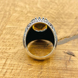 Handcrafted Ottoman Sterling Silver Men's Ring | Color-Changing Zultanite | Luxury Gift for Him