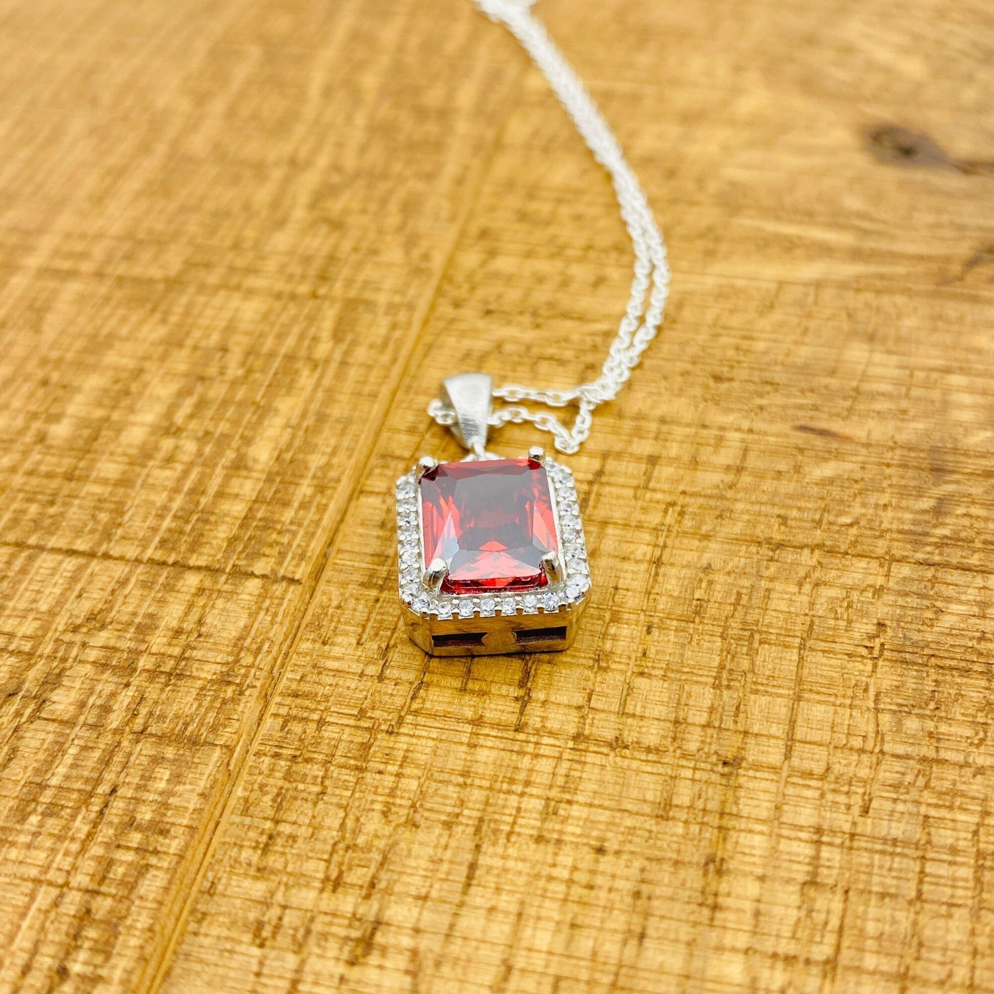 Handcrafted 925 Sterling Silver Ruby Jewelry Set for Women - Elegant Gift