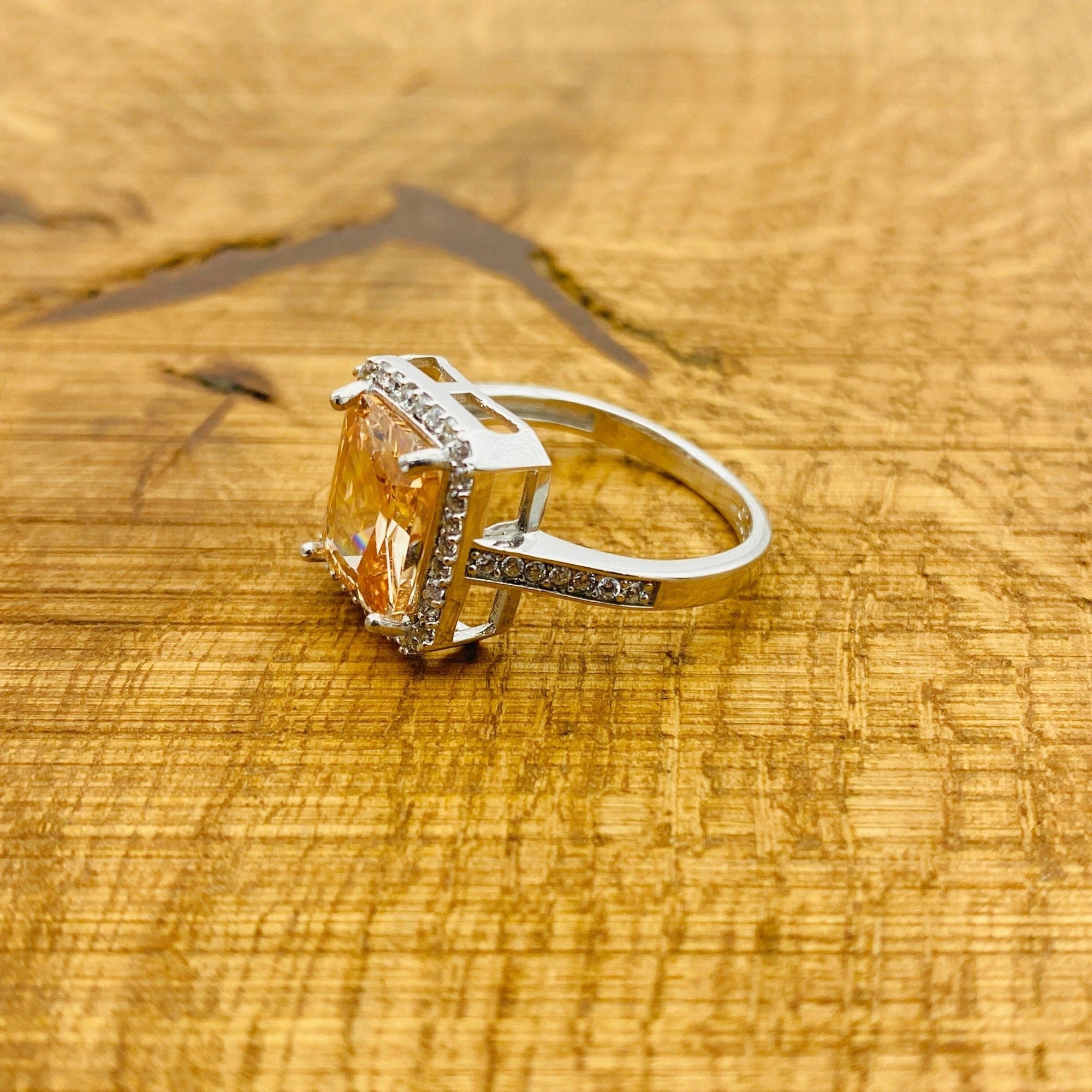 여성용 광채 시트린 & 925 스털링 실버 쥬얼리 세트 | 수제 터키 장인 쥬얼리 선물