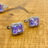 여성용 정교한 925 스털링 실버 자수정 보석 세트 - 수제 터키 목걸이, 반지 및 귀걸이