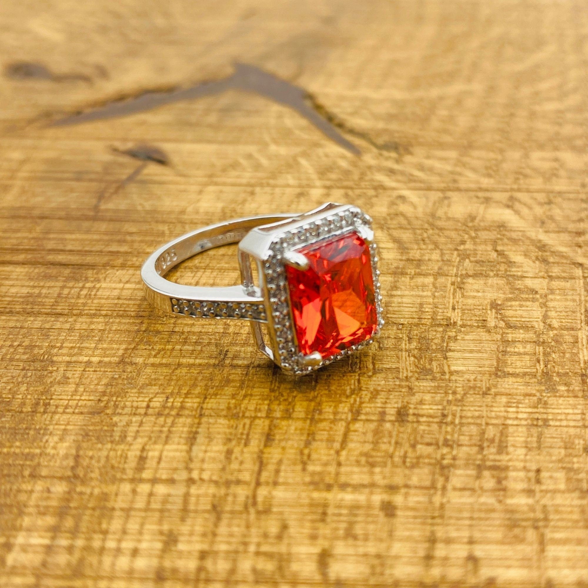 터키 수제 925 스털링 실버 가넷 쥬얼리 세트 - 여성용 반지, 목걸이 및 귀걸이