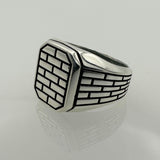Handmade Turkish 925 Sterling Silver Men's Ring - Unique Stoneless Classic Gift with Box