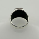 Handmade Turkish 925 Sterling Silver Men's Ring - Unique Stoneless Classic Gift with Box