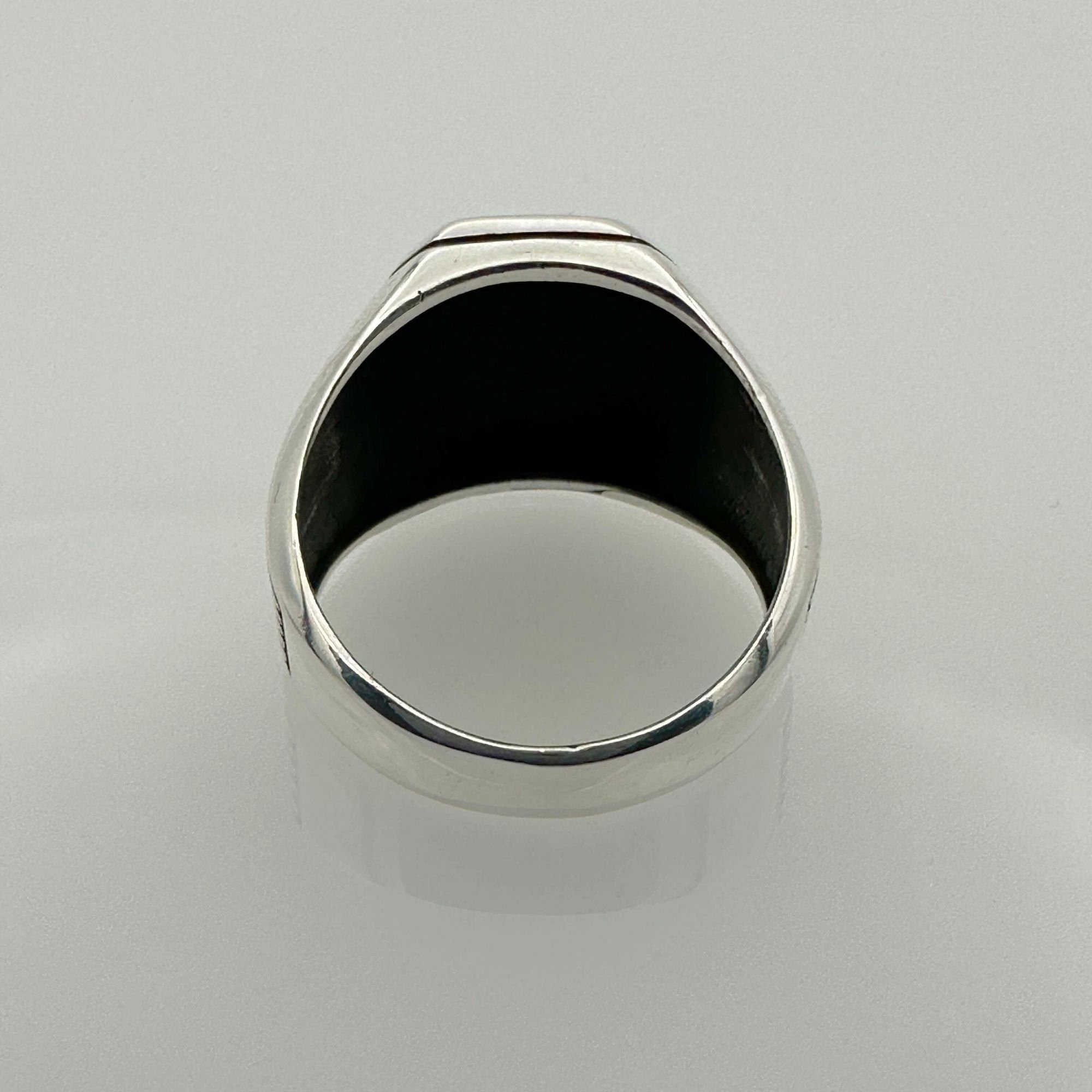 Handmade Turkish 925 Sterling Silver Men's Ring - Unique Stoneless Classic Gift with Box