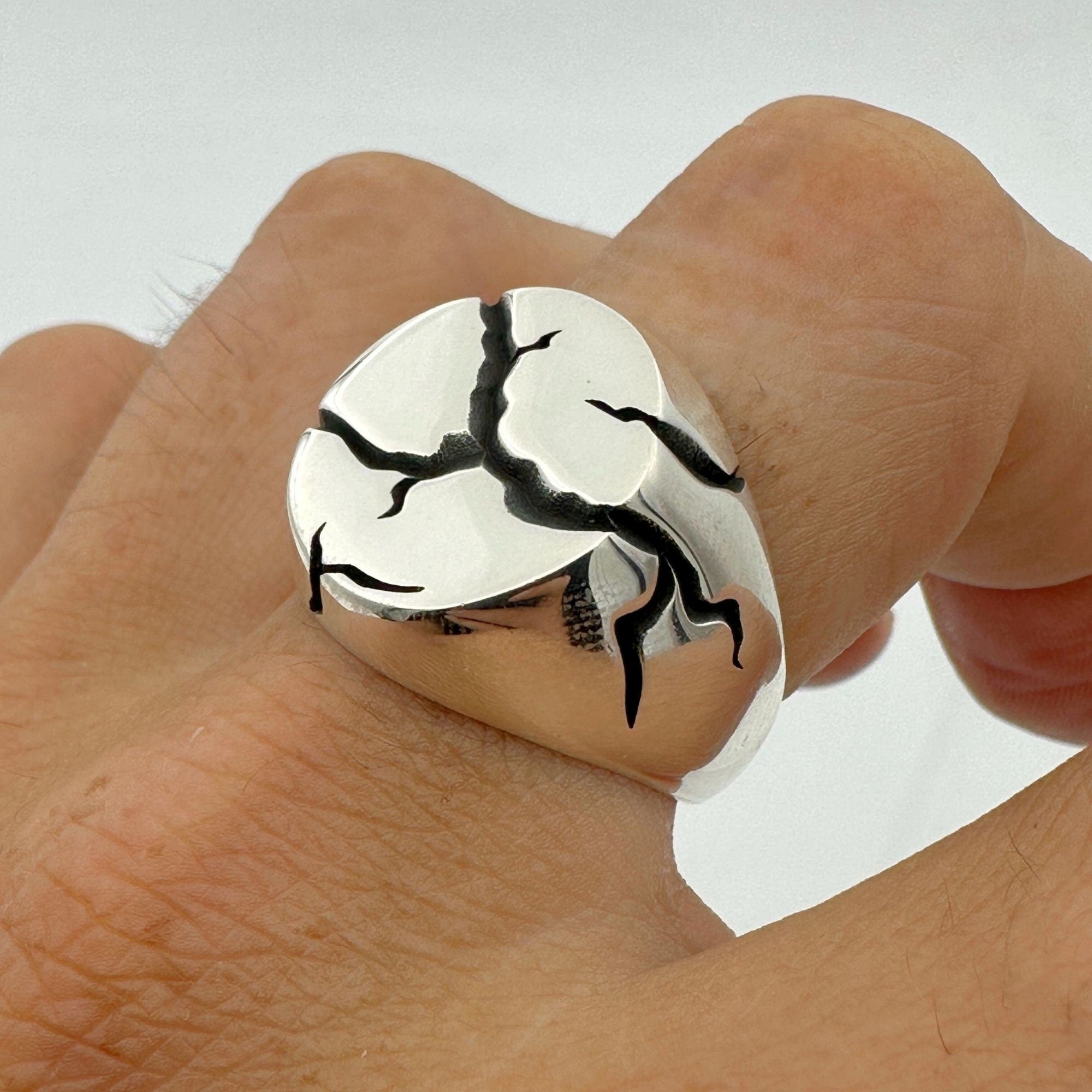 خاتم كلاسيكي فضي عيار 925 تركي الصنع للجنسين - تصميم أنيق وخالد