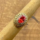 Authentic Turkish Handmade Ruby 925 Sterling Silver Ring | Vintage Red Stone Jewelry Gift for Her