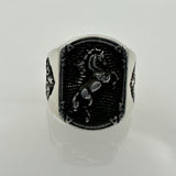 Men's Unique Handmade 925 Sterling Silver Horse Design Ring