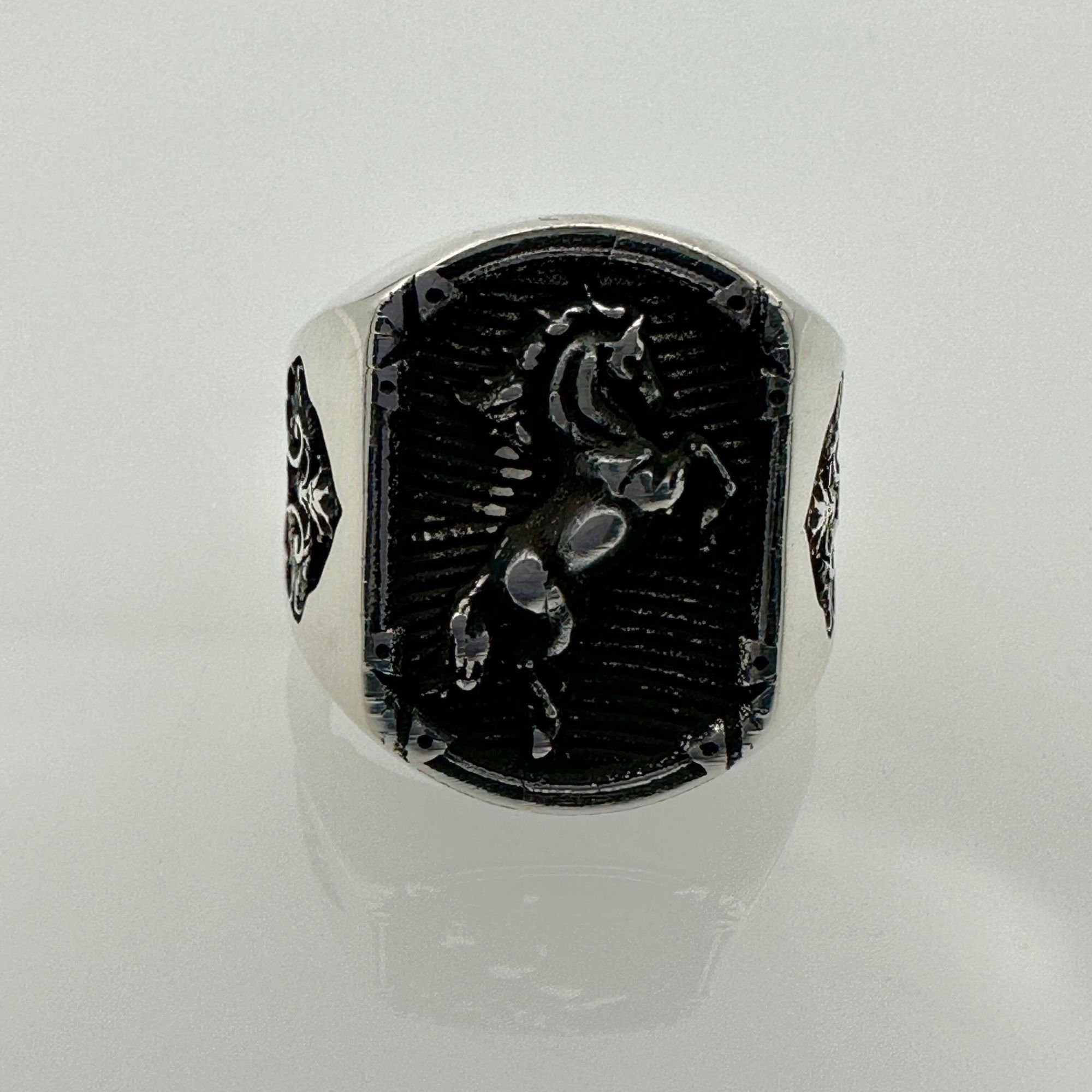 Men's Unique Handmade 925 Sterling Silver Horse Design Ring