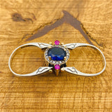 Turkish Handcrafted Reversible Zultanite & Sapphire Sterling Silver Ring - Versatile Two-in-One Design