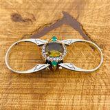 Turkish Handcrafted Reversible Zultanite & Sapphire Sterling Silver Ring - Versatile Two-in-One Design