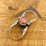 خاتم حجر تورمالين وروبي قابل للعكس مصنوع يدويًا | فضة استرلينية 925