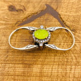 Handmade 925 Sterling Silver Reversible Ruby & Yellow Tourmaline Multi-Stone Ring for Women