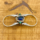 خاتم تركي مصنوع يدويًا من الفضة الإسترلينية قابل للعكس بحجر الزركون والياقوت | هدية مجوهرات متعددة الاستخدامات بحجرين في واحد