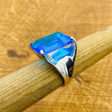 Handcrafted 925 Sterling Silver Sapphire Ring for Women | Authentic Blue Stone Jewelry Gift
