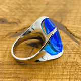 Handcrafted 925 Sterling Silver Sapphire Ring for Women | Authentic Blue Stone Jewelry Gift
