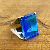 Handcrafted 925 Sterling Silver Sapphire Ring for Women | Authentic Blue Stone Jewelry Gift