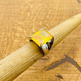 خاتم تكديس أنيق من حجر السترين الطبيعي الفاخر وفضة استرليني 925 للنساء | هدية مجوهرات حجر الميلاد مصنوعة يدوياً