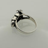 Men's 925 Sterling Silver Motorcycle Ring | Handmade Biker Jewelry Gift for Him