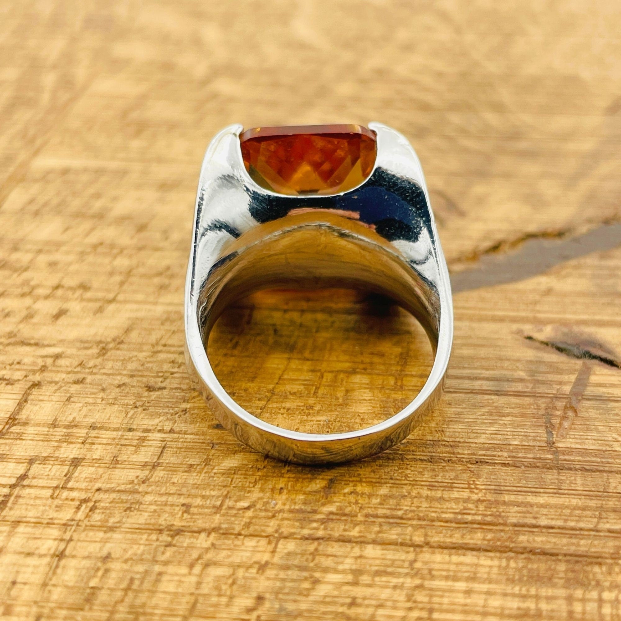 خاتم زولتانيت تركي فضة استرلينية مصنوع يدويًا - حجر كريم أصلي يغير لونه للنساء