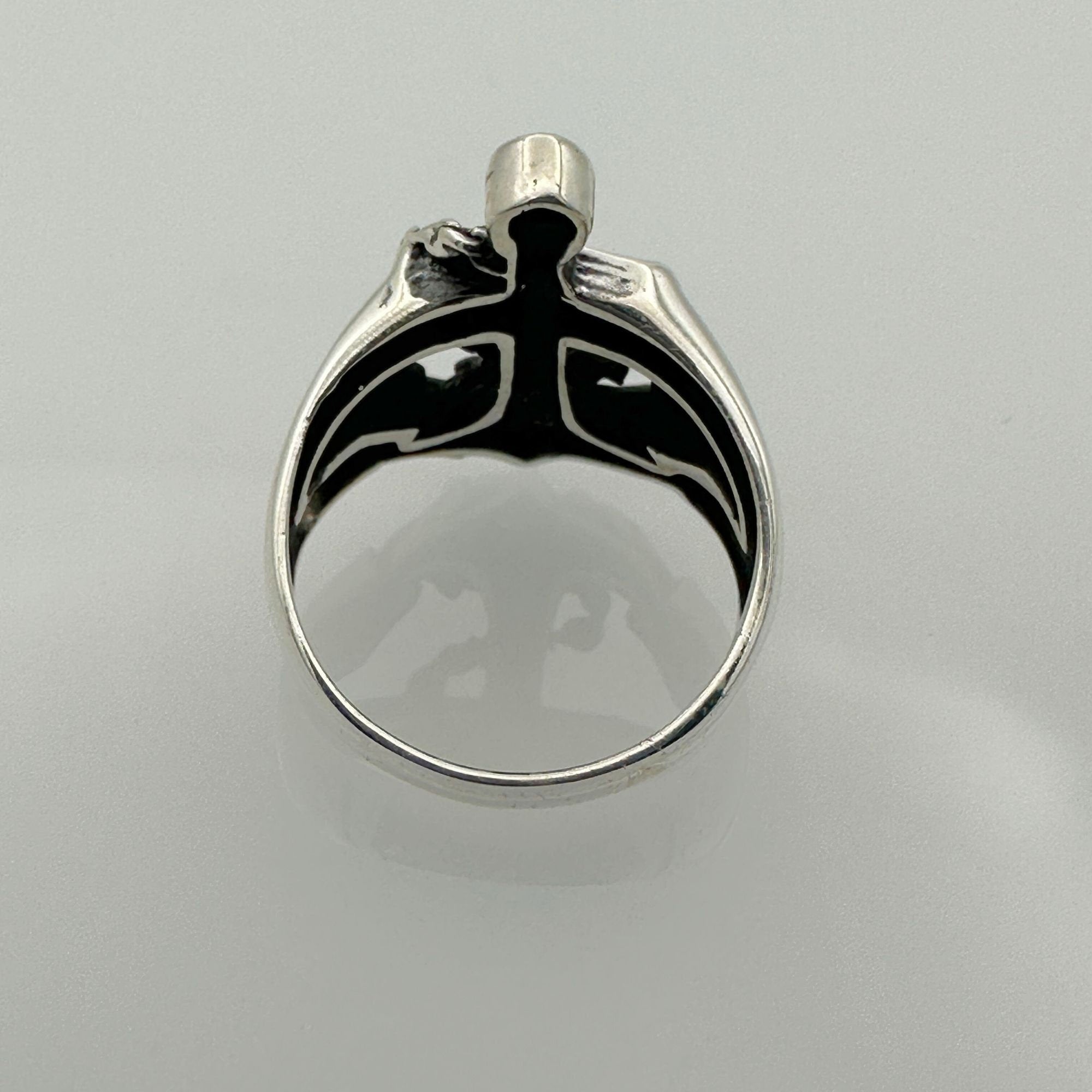 Men's Handcrafted 925 Sterling Silver Anchor Ring - Nautical Maritime Jewelry Gift