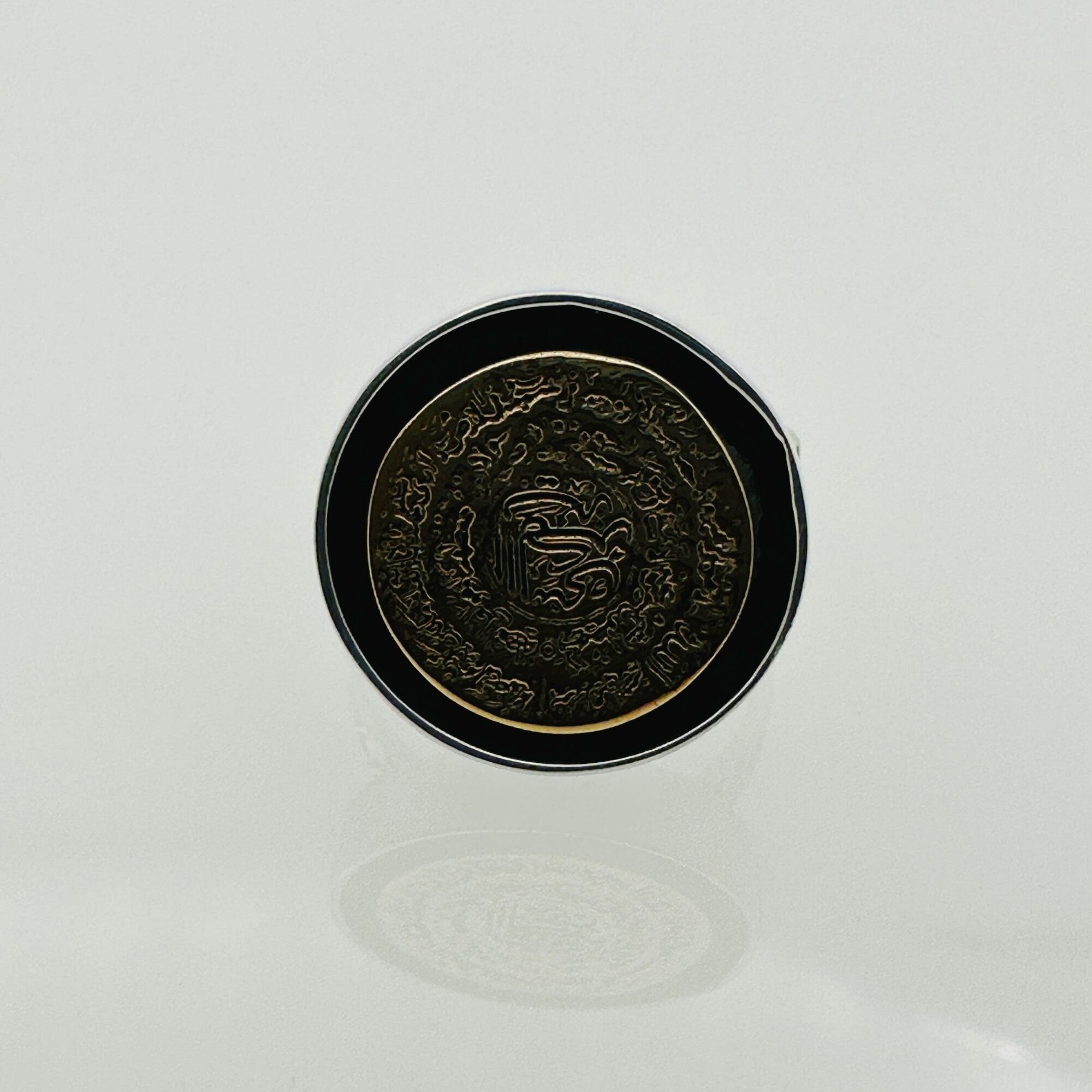 Handmade 925 Sterling Silver Men's Islamic Ring with Engraved Arabic Stone - Religious Jewelry Gift