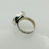 Handmade 925 Sterling Silver Men's Islamic Ring with Engraved Arabic Stone - Religious Jewelry Gift