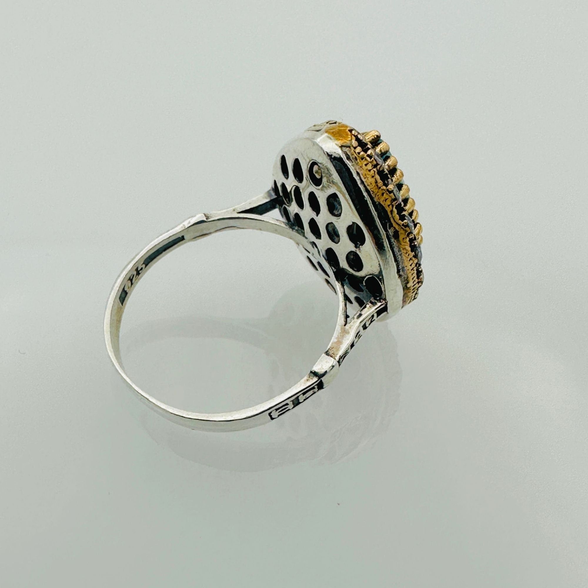 Handcrafted Turkish Sterling Silver Blue Turquoise Heart Ring for Women