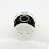 Men's Turkish Handmade 925 Sterling Silver Black Onyx Ring - Minimalist & Fashion-Forward Gift for Him