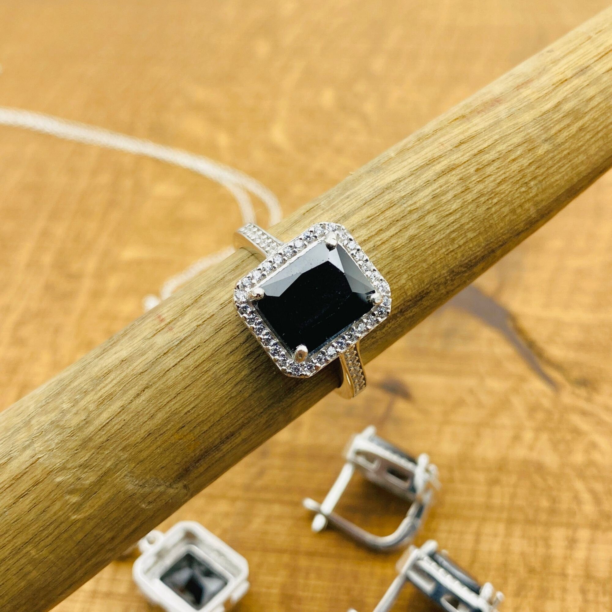 Striking Handmade 925 Sterling Silver Black Onyx Jewelry Set – Ring, Necklace & Earrings for Women | Gift Ready