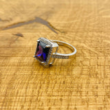 여성용 수제 925 스털링 실버 자수정 보석 세트