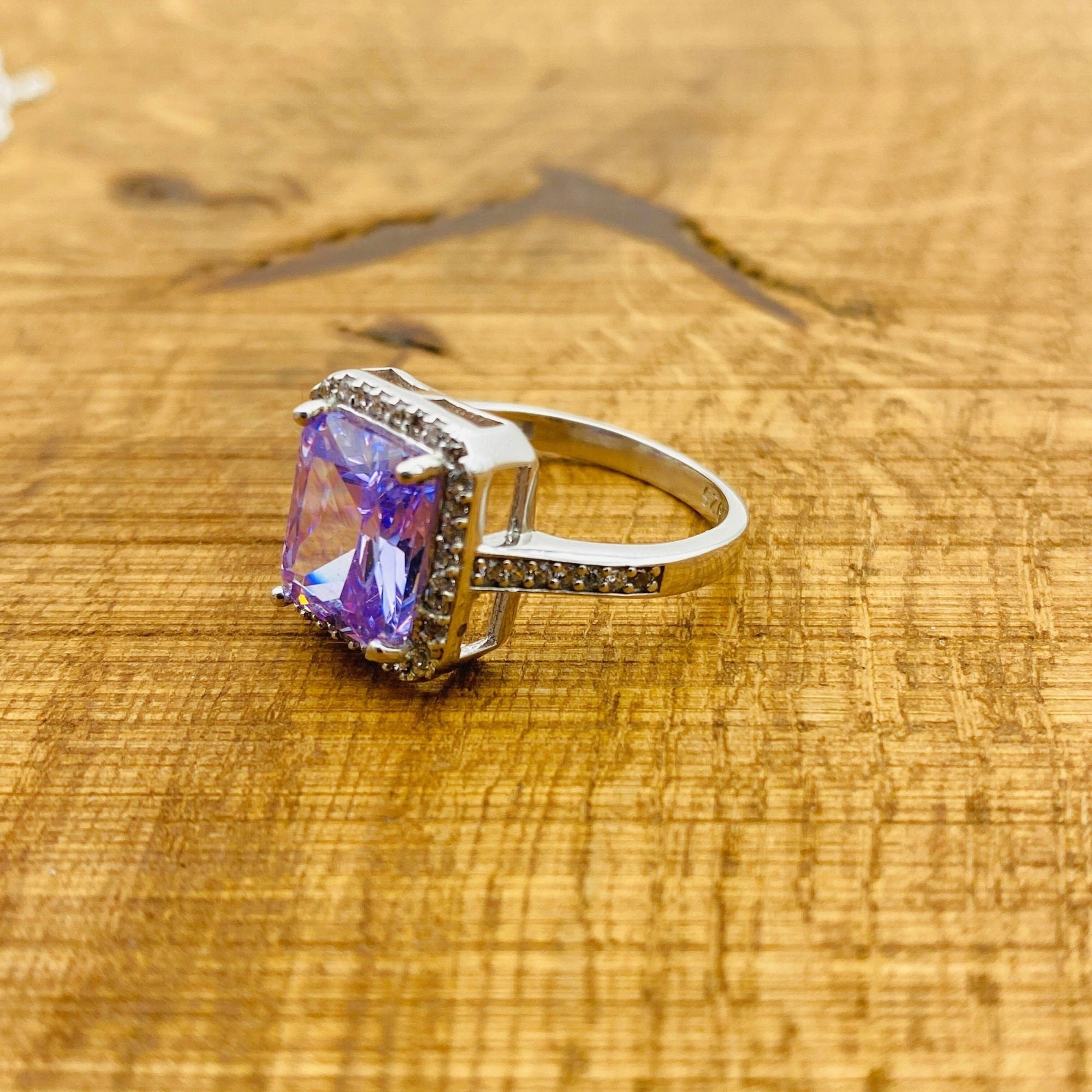 여성용 정교한 925 스털링 실버 자수정 보석 세트 - 수제 터키 목걸이, 반지 및 귀걸이