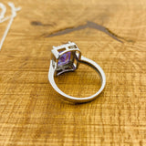 여성용 정교한 925 스털링 실버 자수정 보석 세트 - 수제 터키 목걸이, 반지 및 귀걸이