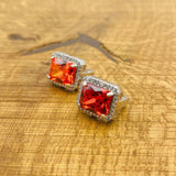 터키 수제 925 스털링 실버 가넷 쥬얼리 세트 - 여성용 반지, 목걸이 및 귀걸이