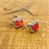 터키 수제 925 스털링 실버 가넷 쥬얼리 세트 - 여성용 반지, 목걸이 및 귀걸이