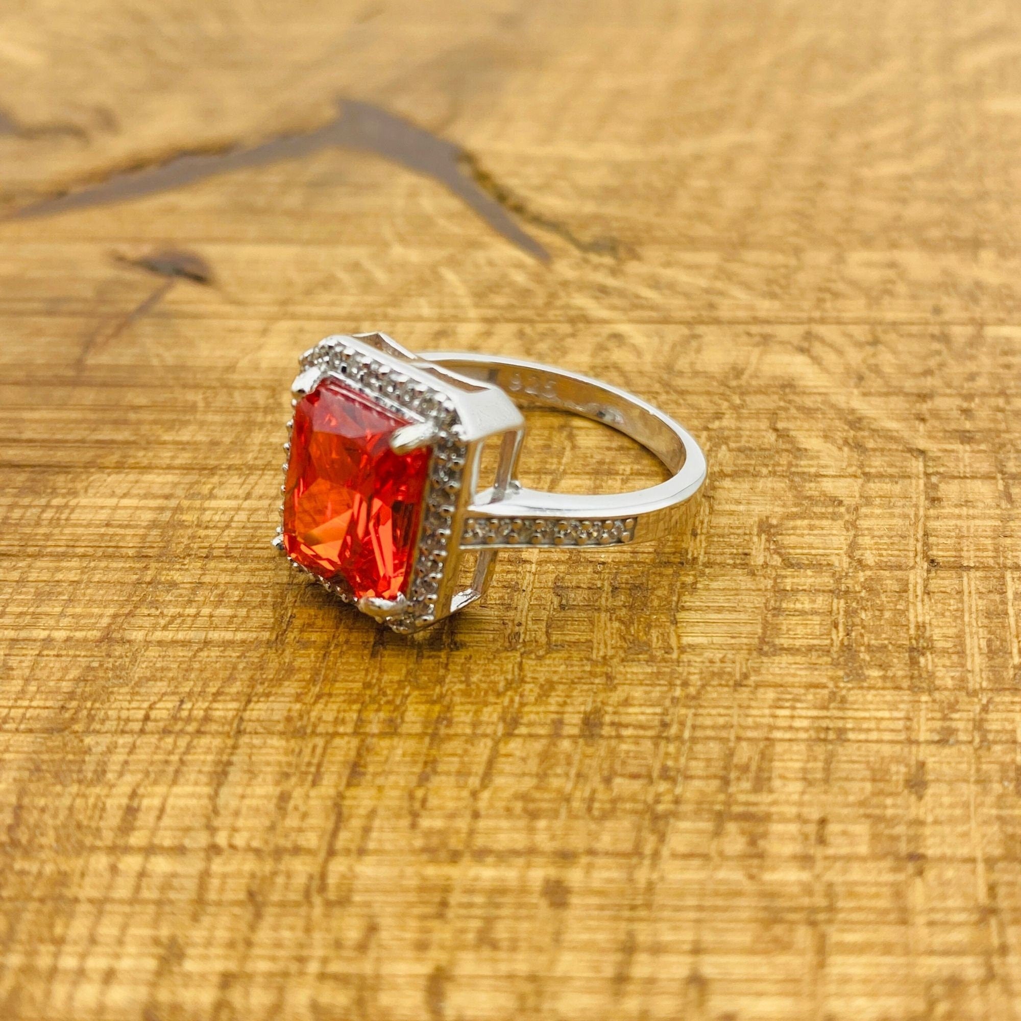 터키 수제 925 스털링 실버 가넷 쥬얼리 세트 - 여성용 반지, 목걸이 및 귀걸이