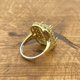 Elegant Multi-Color Mystic Topaz Gold-Plated 925 Sterling Silver Ring for Women