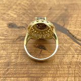 خاتم ياقوتة داكنة من الفضة الإسترلينية 925 مصنوع يدويًا | هدية مجوهرات نسائية مستوحاة من الطراز العتيق