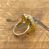 خاتم فضة استرلينية 925K تركي يدوي الصنع بحجر الجمشت للنساء - مجوهرات حجر كريم أنيقة