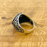 Handcrafted Men's Star of David & King Solomon's Seal 925 Sterling Silver Ring - Turkish Artisan Jewelry